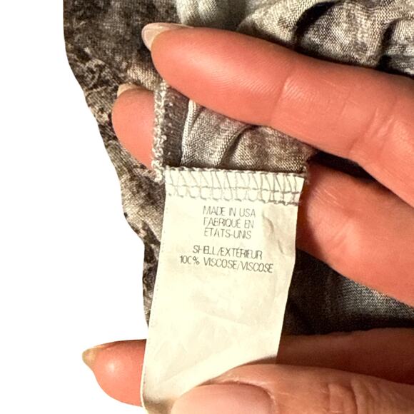 Helmut Lang Graphic Top Scoop Neck Abstract Print Grey Size P Minimal Grunge - Picture 4 of 7